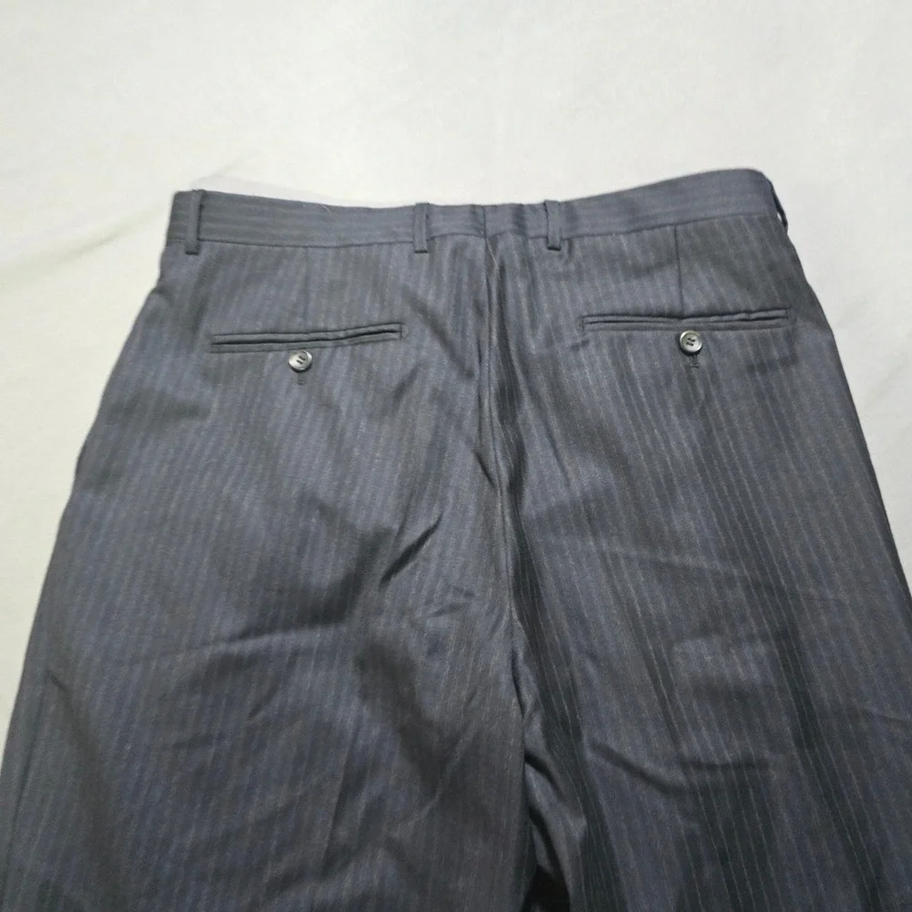 Sorrent Sartoriale Suit jacket 40 pants 34x36 raw hem Pinstripe Super 140s Wool